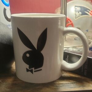 PLAYBOY White Mug with Iconic Black Bunny Logo